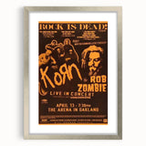 Korn & Rob Zombie Retro Wall Art Vintage Rock Concert Poster