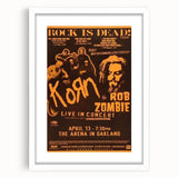 Korn & Rob Zombie Retro Wall Art Vintage Rock Concert Poster