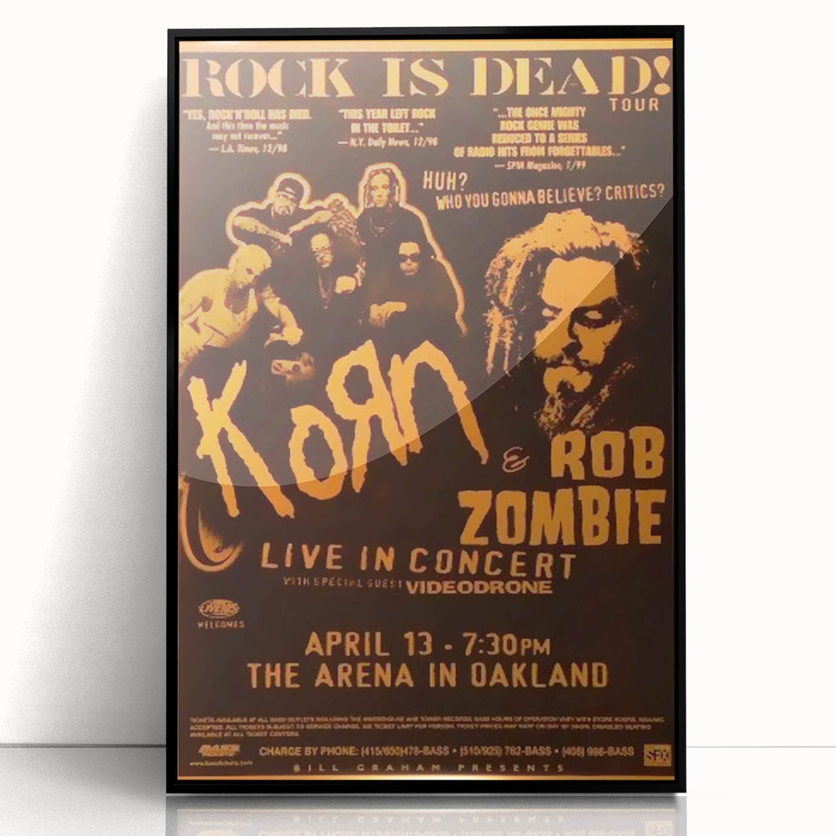 Korn & Rob Zombie Retro Wall Art Vintage Rock Concert Poster