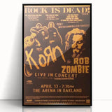Korn & Rob Zombie Retro Wall Art Vintage Rock Concert Poster