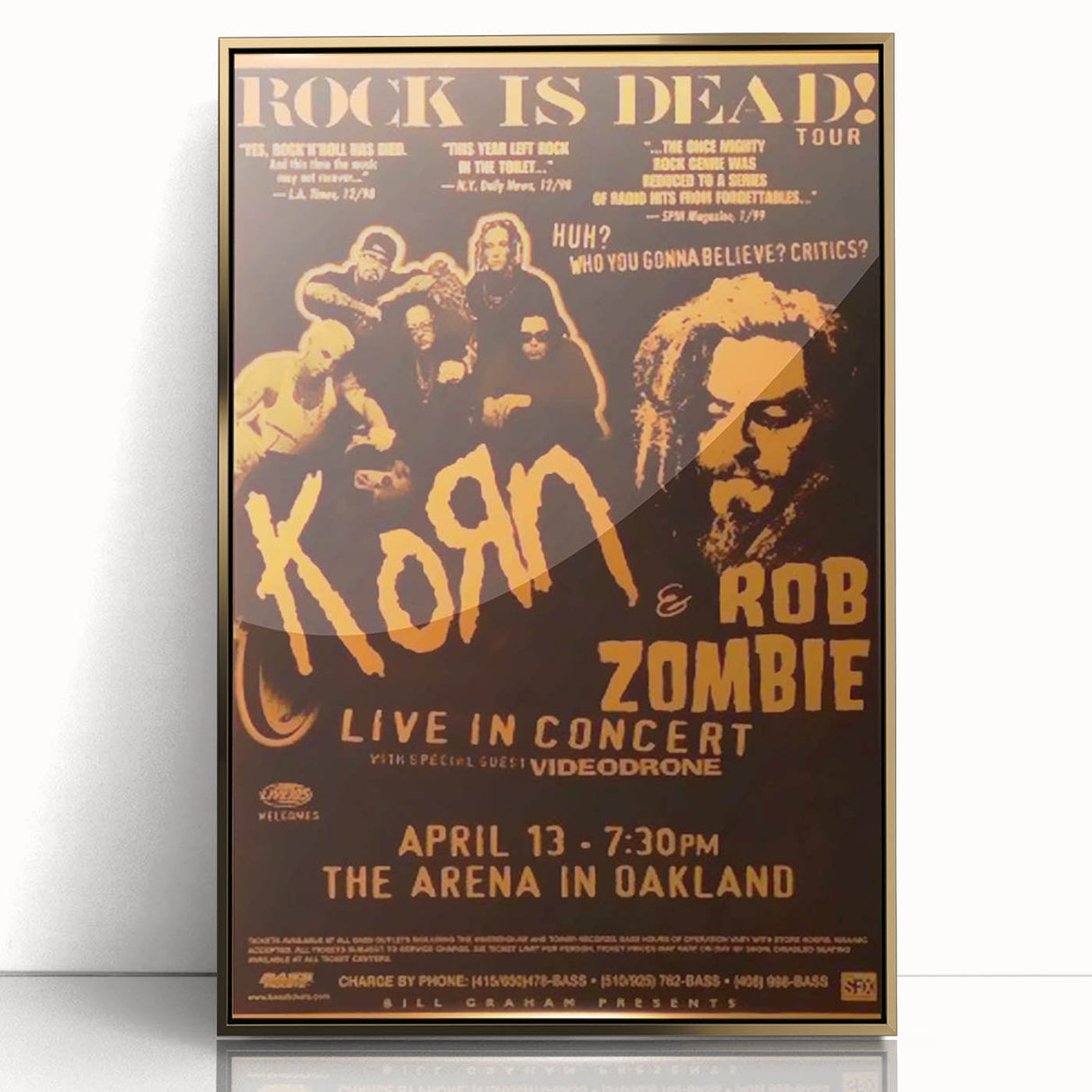 Korn & Rob Zombie Retro Wall Art Vintage Rock Concert Poster