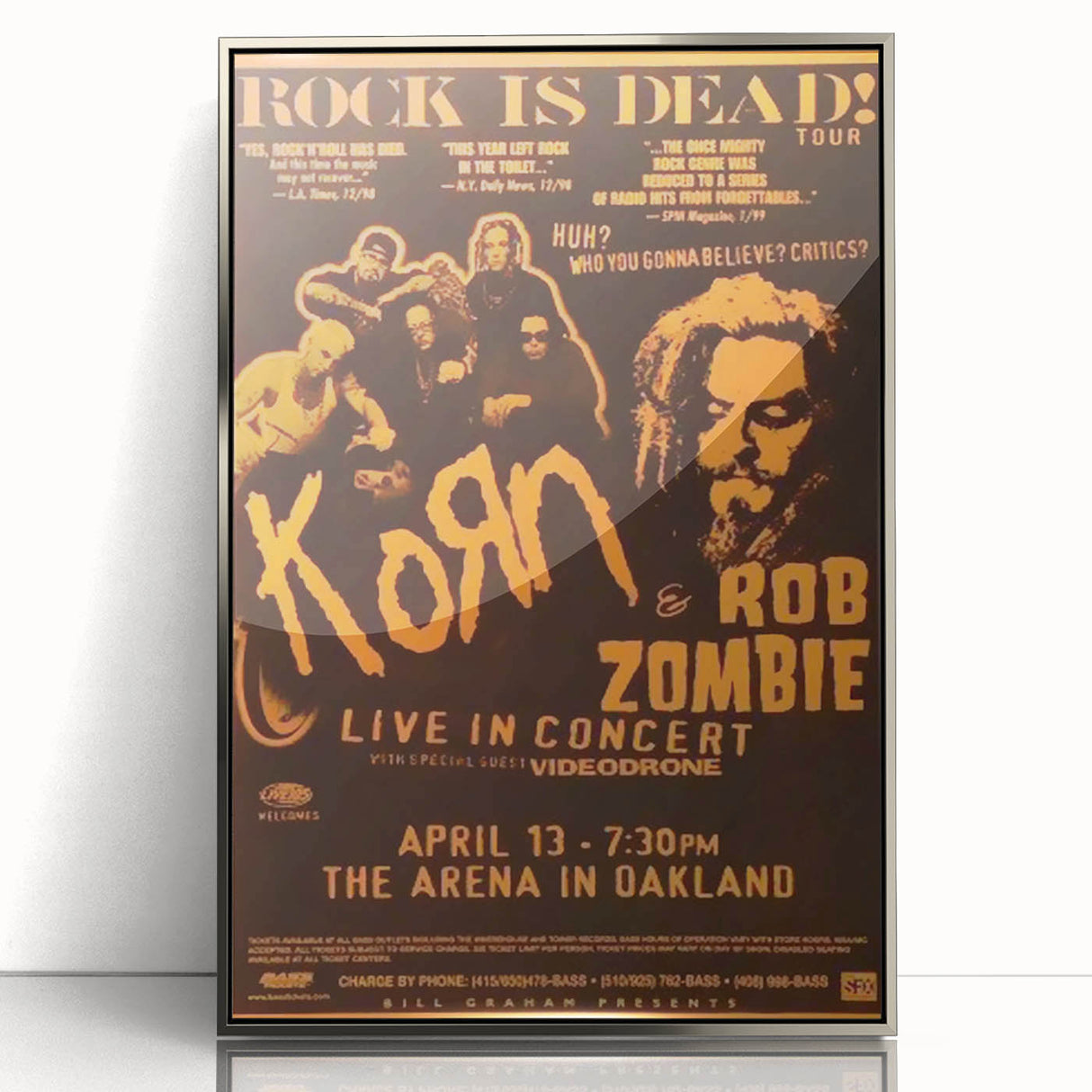 Korn & Rob Zombie Retro Wall Art Vintage Rock Concert Poster