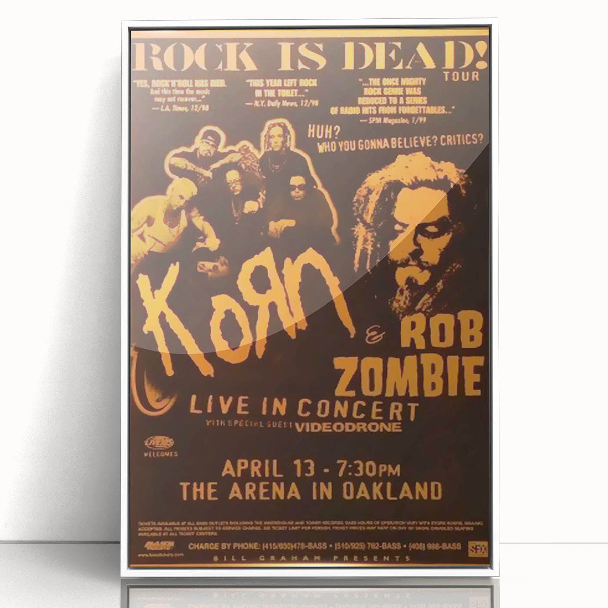 Korn & Rob Zombie Retro Wall Art Vintage Rock Concert Poster