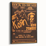 Korn & Rob Zombie Retro Wall Art Vintage Rock Concert Poster