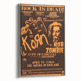 Korn & Rob Zombie Retro Wall Art Vintage Rock Concert Poster