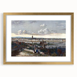 Detailed Realism Art Print of Historic Cityscape View from Sachsenhausen