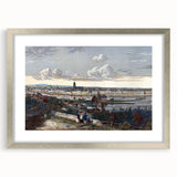 Detailed Realism Art Print of Historic Cityscape View from Sachsenhausen