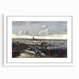 Detailed Realism Art Print of Historic Cityscape View from Sachsenhausen
