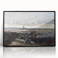 Detailed Realism Art Print of Historic Cityscape View from Sachsenhausen