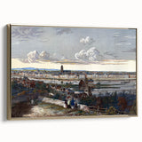 Detailed Realism Art Print of Historic Cityscape View from Sachsenhausen