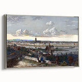 Detailed Realism Art Print of Historic Cityscape View from Sachsenhausen