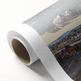 Detailed Realism Art Print of Historic Cityscape View from Sachsenhausen