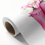 Charming Pink Boots with Flowers Wall Art - Girls Room Decor