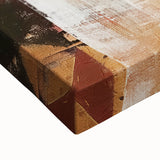 Black and white landscape art painting on stretched canvas featuring a serene tree line, ideal for bedroom wall decor.