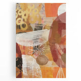 Black and white abstract tree design on stretched canvas, ideal for kitchen wall art.