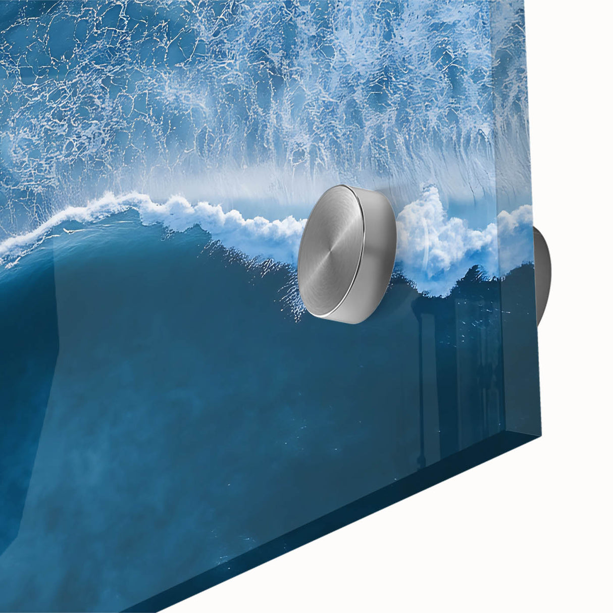 Aerial Ocean Wave Wall Art – Blue Abstract Coastal Motion Print
