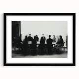 Boardroom Blur – Emotive Abstract Figure Wall Art with Movement