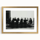 Boardroom Blur – Emotive Abstract Figure Wall Art with Movement