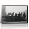 Boardroom Blur – Emotive Abstract Figure Wall Art with Movement