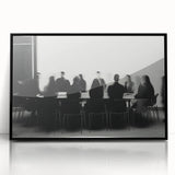 Boardroom Blur – Emotive Abstract Figure Wall Art with Movement