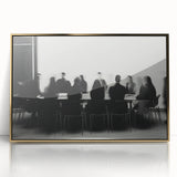 Boardroom Blur – Emotive Abstract Figure Wall Art with Movement