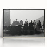 Boardroom Blur – Emotive Abstract Figure Wall Art with Movement