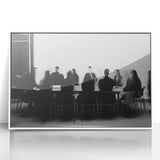 Boardroom Blur – Emotive Abstract Figure Wall Art with Movement