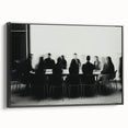 Boardroom Blur – Emotive Abstract Figure Wall Art with Movement