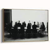 Boardroom Blur – Emotive Abstract Figure Wall Art with Movement