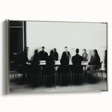 Boardroom Blur – Emotive Abstract Figure Wall Art with Movement