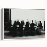 Boardroom Blur – Emotive Abstract Figure Wall Art with Movement