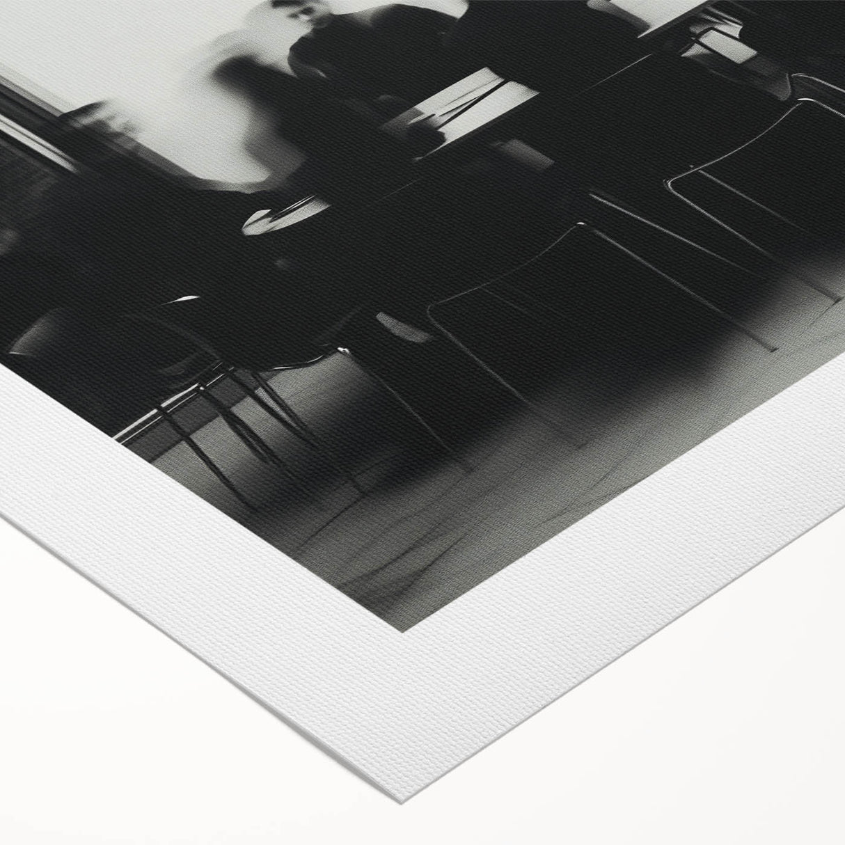 Boardroom Blur – Emotive Abstract Figure Wall Art with Movement