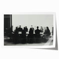 Boardroom Blur – Emotive Abstract Figure Wall Art with Movement