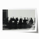 Boardroom Blur – Emotive Abstract Figure Wall Art with Movement