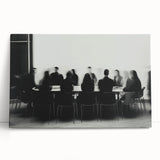 Boardroom Blur – Emotive Abstract Figure Wall Art with Movement