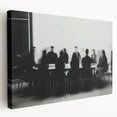 Boardroom Blur – Emotive Abstract Figure Wall Art with Movement