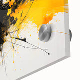 Modern Black - Gray and Yellow Abstract Bedroom Wall Art