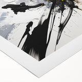 Modern Black - Gray and Yellow Abstract Bedroom Wall Art