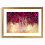 Fuchsia Floral Cascade – Modern Abstract Wall Art for Living Room