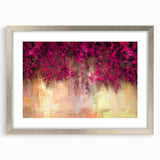 Fuchsia Floral Cascade – Modern Abstract Wall Art for Living Room