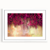 Fuchsia Floral Cascade – Modern Abstract Wall Art for Living Room