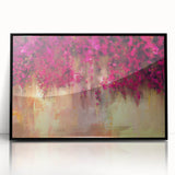 Fuchsia Floral Cascade – Modern Abstract Wall Art for Living Room