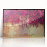Fuchsia Floral Cascade – Modern Abstract Wall Art for Living Room
