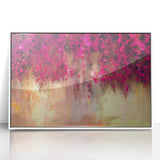 Fuchsia Floral Cascade – Modern Abstract Wall Art for Living Room