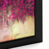 Fuchsia Floral Cascade – Modern Abstract Wall Art for Living Room