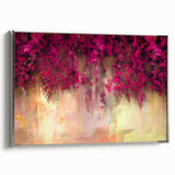 Fuchsia Floral Cascade – Modern Abstract Wall Art for Living Room