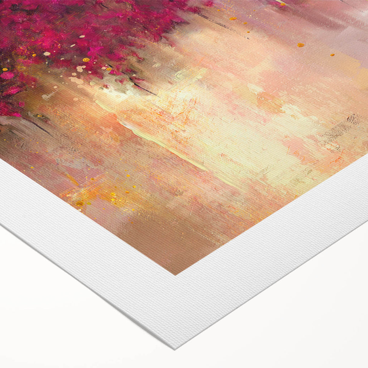 Fuchsia Floral Cascade – Modern Abstract Wall Art for Living Room