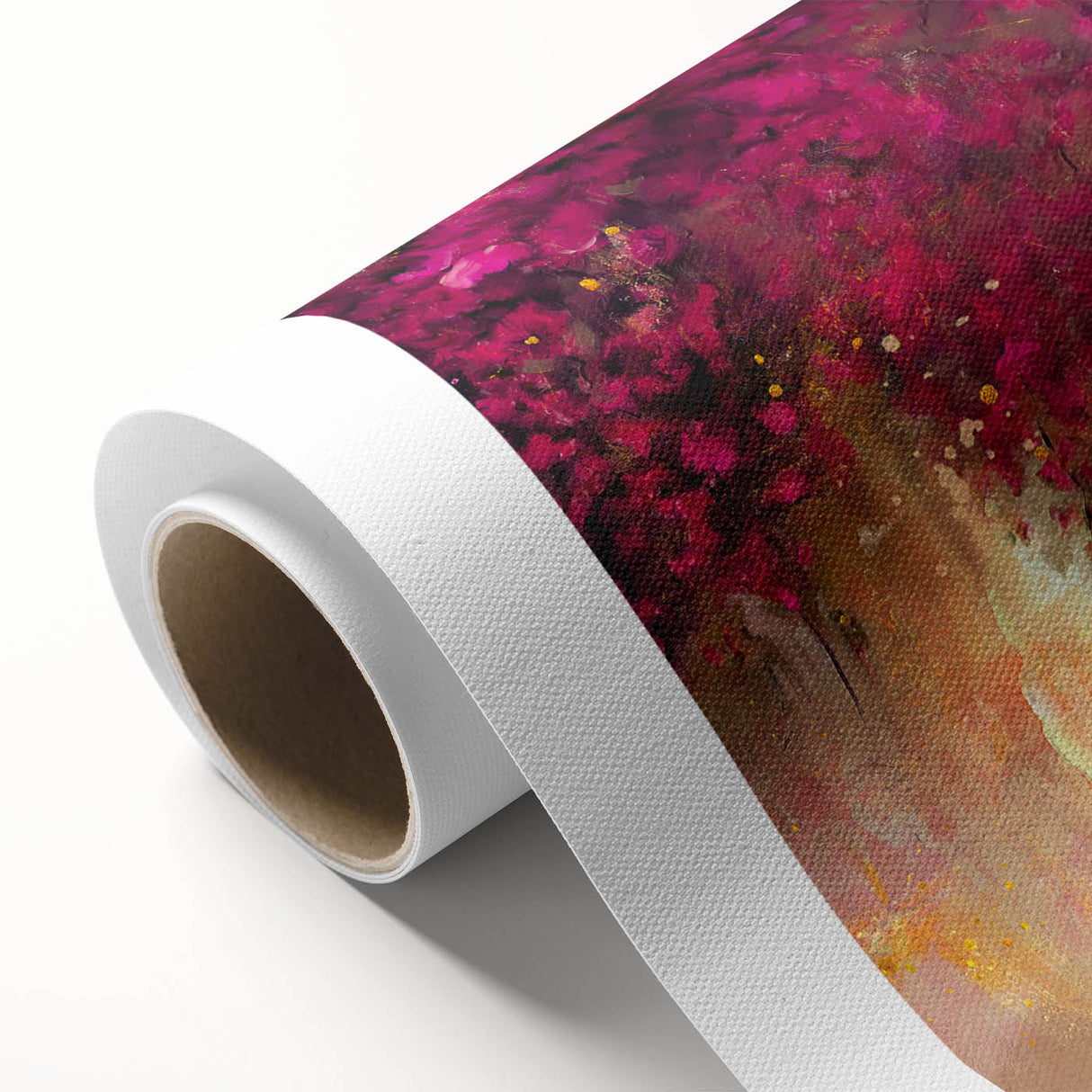 Fuchsia Floral Cascade – Modern Abstract Wall Art for Living Room