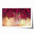 Fuchsia Floral Cascade – Modern Abstract Wall Art for Living Room
