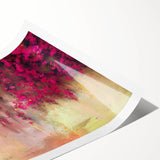 Fuchsia Floral Cascade – Modern Abstract Wall Art for Living Room